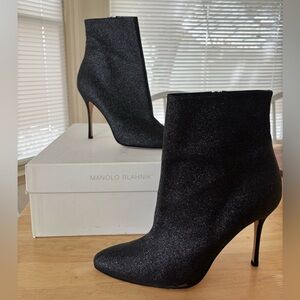 Manolo Blahnik Black Ankle Boots